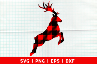 Christmas Reindeer Buffalo Plaid File for Crafts and Graphics
