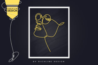 Cute Girl Glasses Line Art Poster – A Versatile Graphic Illustration