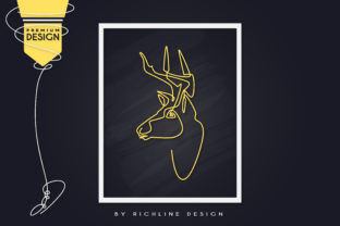 Deer Animal Line Art Poster – A Versatile Graphic for Branding and Marketing