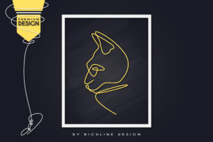 Elegant Cat Line Art Poster Review