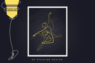Girl Dancing Line Art Poster – A Versatile Graphic for Handmade Creations