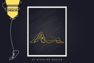 Hot Pose Line Art Poster – A Versatile Graphic Design Asset