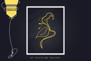 Leaf Flower Line Art Poster – A Versatile Graphic for Handmade Creations