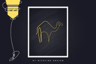 Line Art Poster Camel: A Versatile Graphic for Bloggers and Publishers