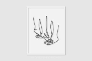 Line Art Poster Couple Intens for Local Business Graphics