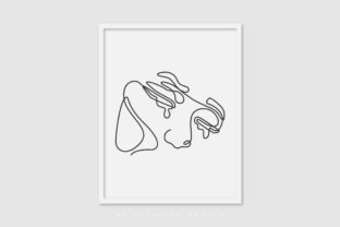 Line Art Poster Crying Girl – A Versatile Graphic for Branding and Marketing