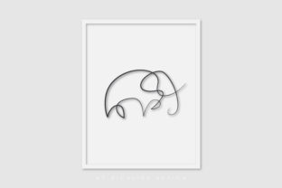 Line Art Poster Elephant – A Versatile Graphic for Handmade Creations