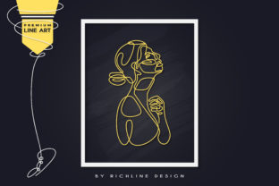 Line Art Poster Girl Hope – A Versatile Graphic for Blog and Web Design