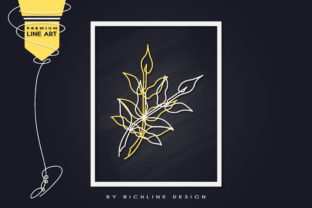 Line Art Poster Leaf – A Versatile Graphic Design Asset