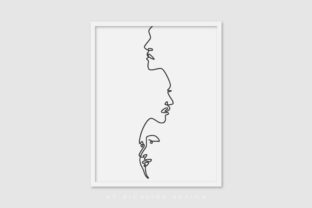 Line Art Poster People Look for Crafting and Graphics