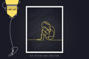 Line Art Poster Sad Girl – A Versatile Graphic for Handmade Creations