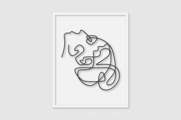 Line Art Poster Sexy Girl - A Versatile Graphic Design Asset