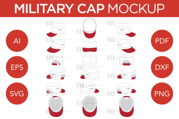 Military Army Cap Mockup - Graphics for Caps Amp Projects