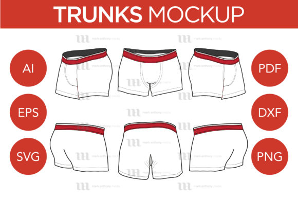 Trunks - Mockup Template for Leggings Amp Graphics