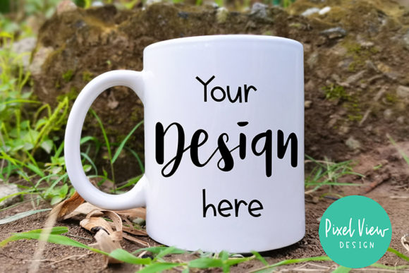 White Coffee Mug Mockup I Outdoor Graphics for Mugs Amp