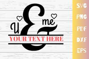 You Me Split Monogram Graphics for Crafts and Content Publishing